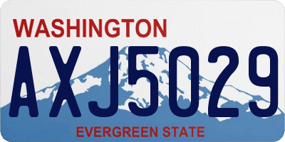 WA license plate AXJ5029