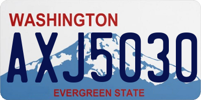 WA license plate AXJ5030