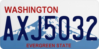 WA license plate AXJ5032