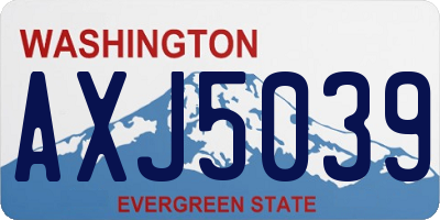 WA license plate AXJ5039