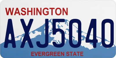 WA license plate AXJ5040