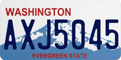 WA license plate AXJ5045