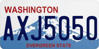 WA license plate AXJ5050