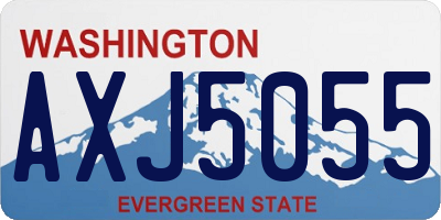 WA license plate AXJ5055