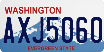 WA license plate AXJ5060
