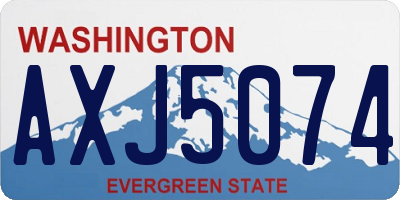 WA license plate AXJ5074