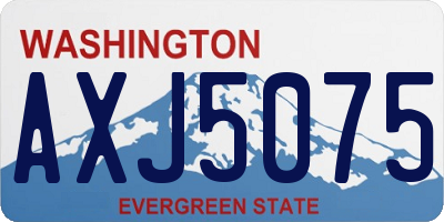 WA license plate AXJ5075