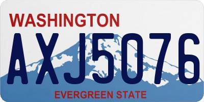 WA license plate AXJ5076