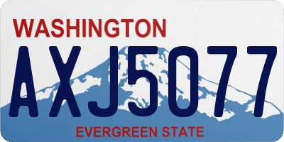 WA license plate AXJ5077
