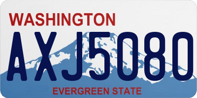 WA license plate AXJ5080