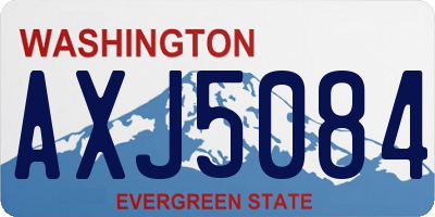 WA license plate AXJ5084