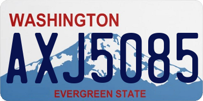 WA license plate AXJ5085