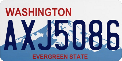 WA license plate AXJ5086
