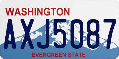 WA license plate AXJ5087