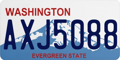 WA license plate AXJ5088