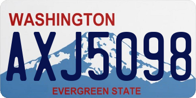 WA license plate AXJ5098