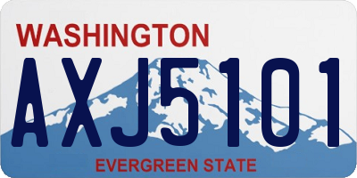 WA license plate AXJ5101