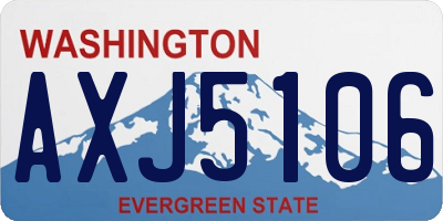 WA license plate AXJ5106