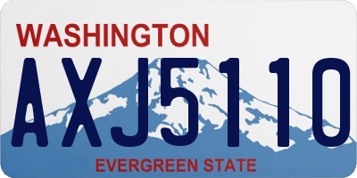 WA license plate AXJ5110
