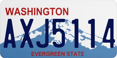 WA license plate AXJ5114