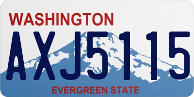 WA license plate AXJ5115