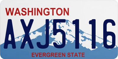 WA license plate AXJ5116