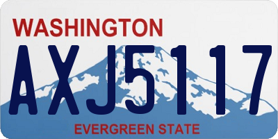 WA license plate AXJ5117
