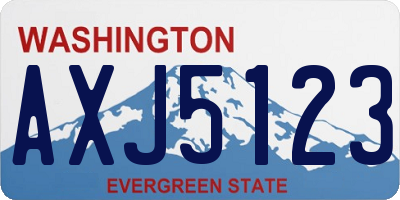 WA license plate AXJ5123