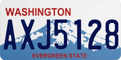 WA license plate AXJ5128