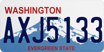 WA license plate AXJ5133