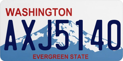 WA license plate AXJ5140