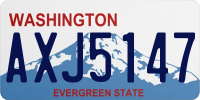 WA license plate AXJ5147