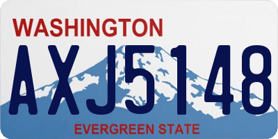 WA license plate AXJ5148