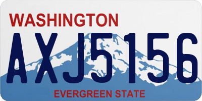 WA license plate AXJ5156