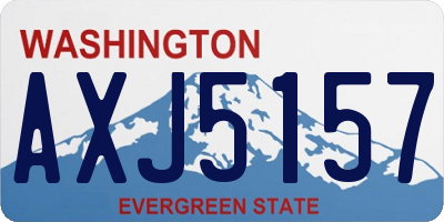 WA license plate AXJ5157