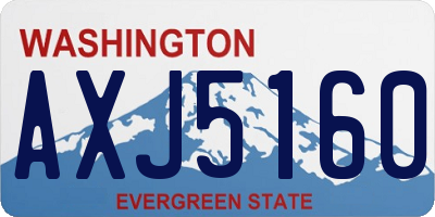 WA license plate AXJ5160