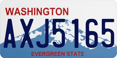 WA license plate AXJ5165