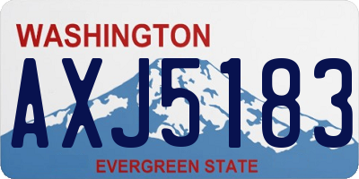 WA license plate AXJ5183