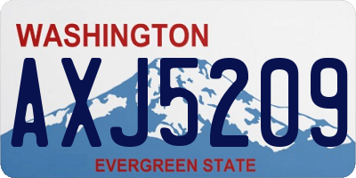 WA license plate AXJ5209