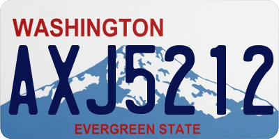 WA license plate AXJ5212