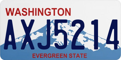 WA license plate AXJ5214