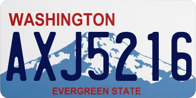 WA license plate AXJ5216