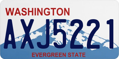 WA license plate AXJ5221