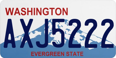 WA license plate AXJ5222