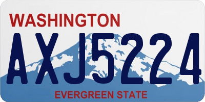 WA license plate AXJ5224