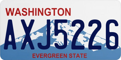 WA license plate AXJ5226