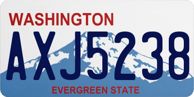 WA license plate AXJ5238