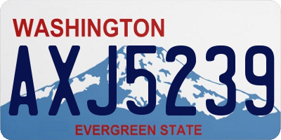 WA license plate AXJ5239