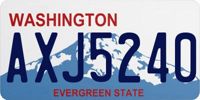 WA license plate AXJ5240
