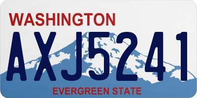 WA license plate AXJ5241